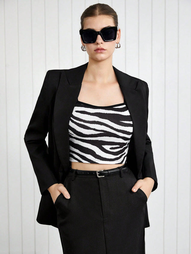 Buy SHEIN BIZwear Women's Zebra Print Camisole Cami Top in Pakistan