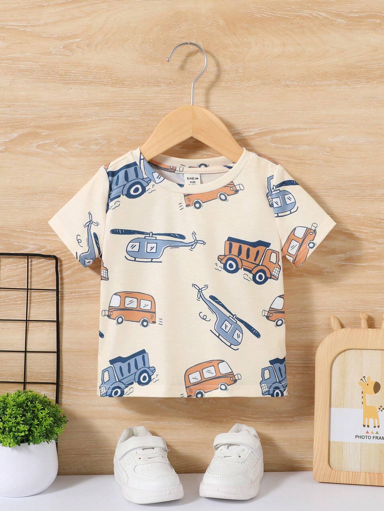 Buy SHEIN Baby Boy Casual & Comfortable Car Pattern Top in Pakistan