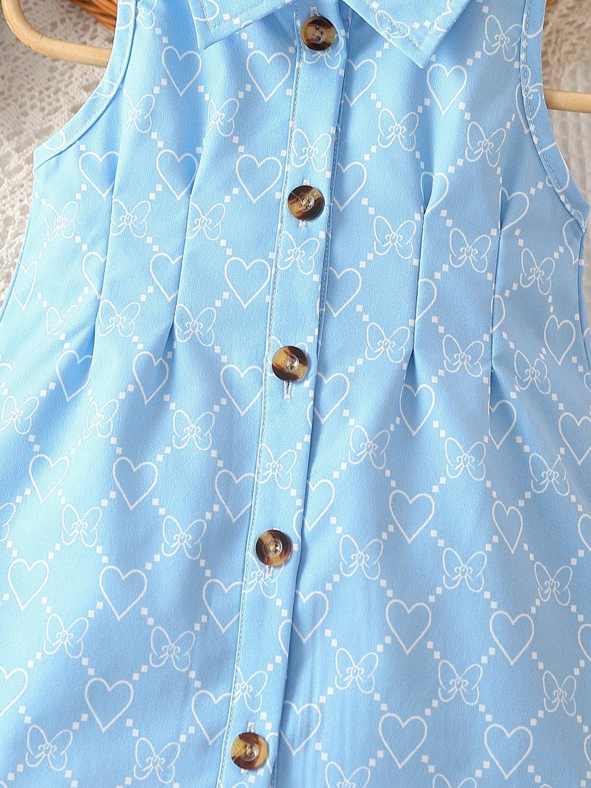 Buy SHEIN Baby Girl Allover Heart Print Shirt Dress & Hat in Pakistan