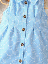 Buy SHEIN Baby Girl Allover Heart Print Shirt Dress & Hat in Pakistan