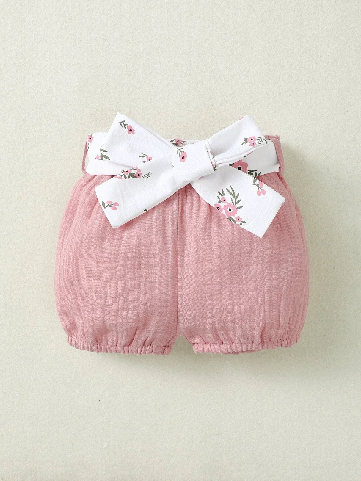 Buy SHEIN Baby Girl Newborn Ditsy Floral Print Ruffle Trim Top & Shorts in Pakistan