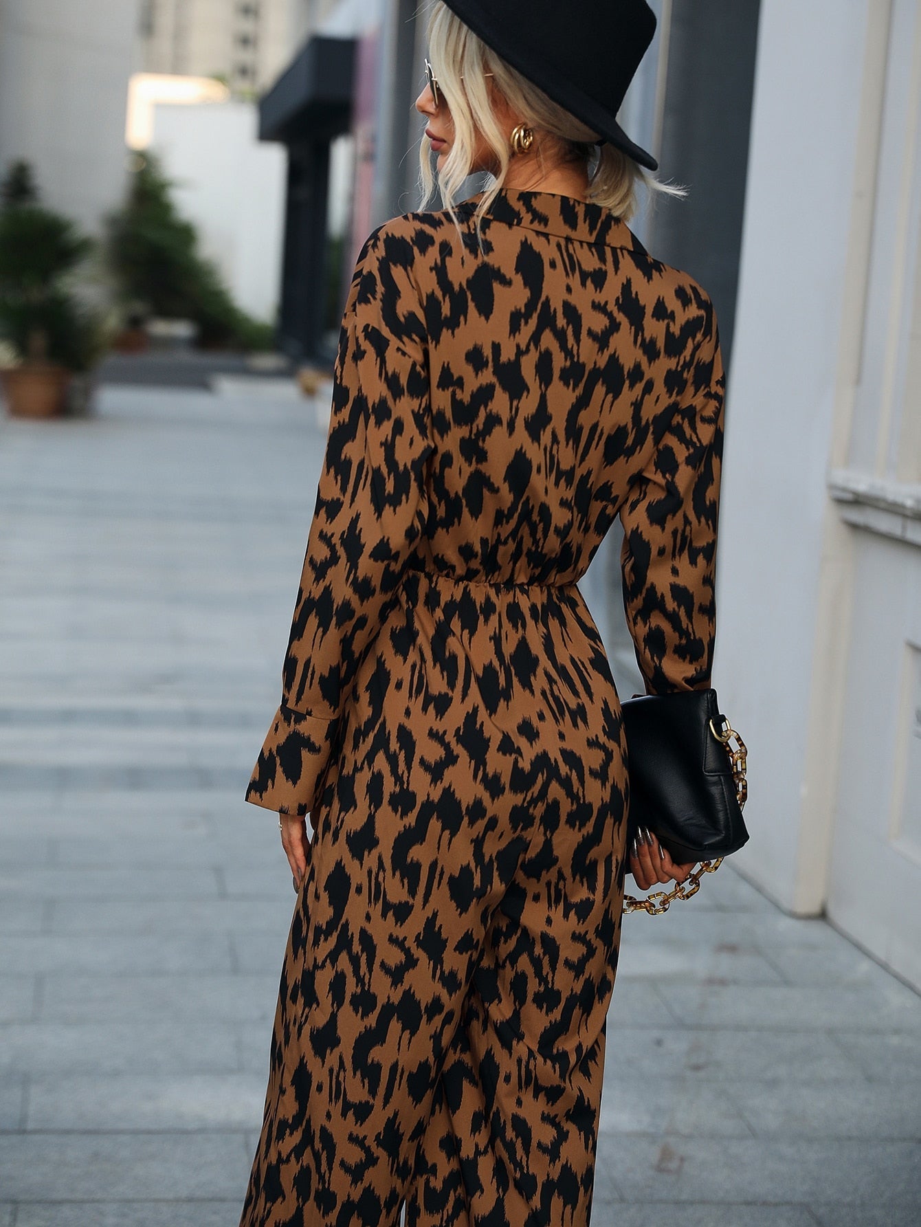 Buy SHEIN Clasi Allover Print Drop Shoulder Patched Pocket Shirt Jumpsuit Without Belt in Pakistan