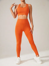 Buy SHEIN Daily&Casual Women's Cross-Back Crop Top And Pants Sportswear Set in Pakistan