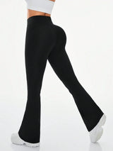 Buy SHEIN Daily&Casual Women's Solid Color Flare Activewear Pants in Pakistan