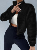 Buy SHEIN EZwear Drop Shoulder Zip Up Jacket in Pakistan