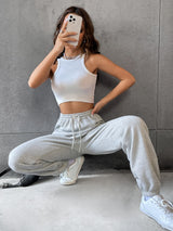 Buy SHEIN EZwear Solid Drawstring Waist Sweatpants in Pakistan