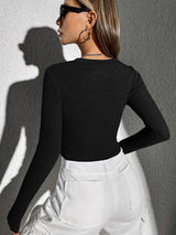 Buy SHEIN EZwear Solid Hanky Hem Tee in Pakistan