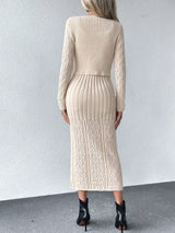 Buy SHEIN Essnce Cable Knit Cami Sweater Dress & Cardigan in Pakistan