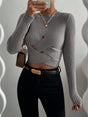 Buy SHEIN Essnce Crisscross Cut Out Ribbed Knit Crop Sweater in Pakistan