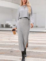 Buy SHEIN Essnce Drop Shoulder Tee & Split Thigh Dress in Pakistan