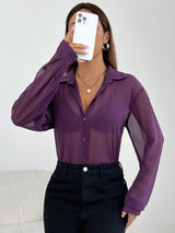 Buy SHEIN Essnce Solid Button Front Shirt Without Bra in Pakistan