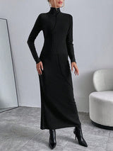 Buy SHEIN Essnce Solid High Neck Tee & Ribbed Skirt in Pakistan