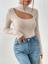 Buy SHEIN Frenchy Cut Out Turtleneck Tee in Pakistan