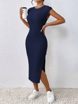 Buy SHEIN Frenchy Summer Leisure Side Split Slim Bodycon Dress in Pakistan