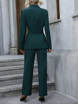 Buy SHEIN LUNE Lapel Neck Pleated Detail Blazer & Pants in Pakistan