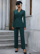 Buy SHEIN LUNE Lapel Neck Pleated Detail Blazer & Pants in Pakistan