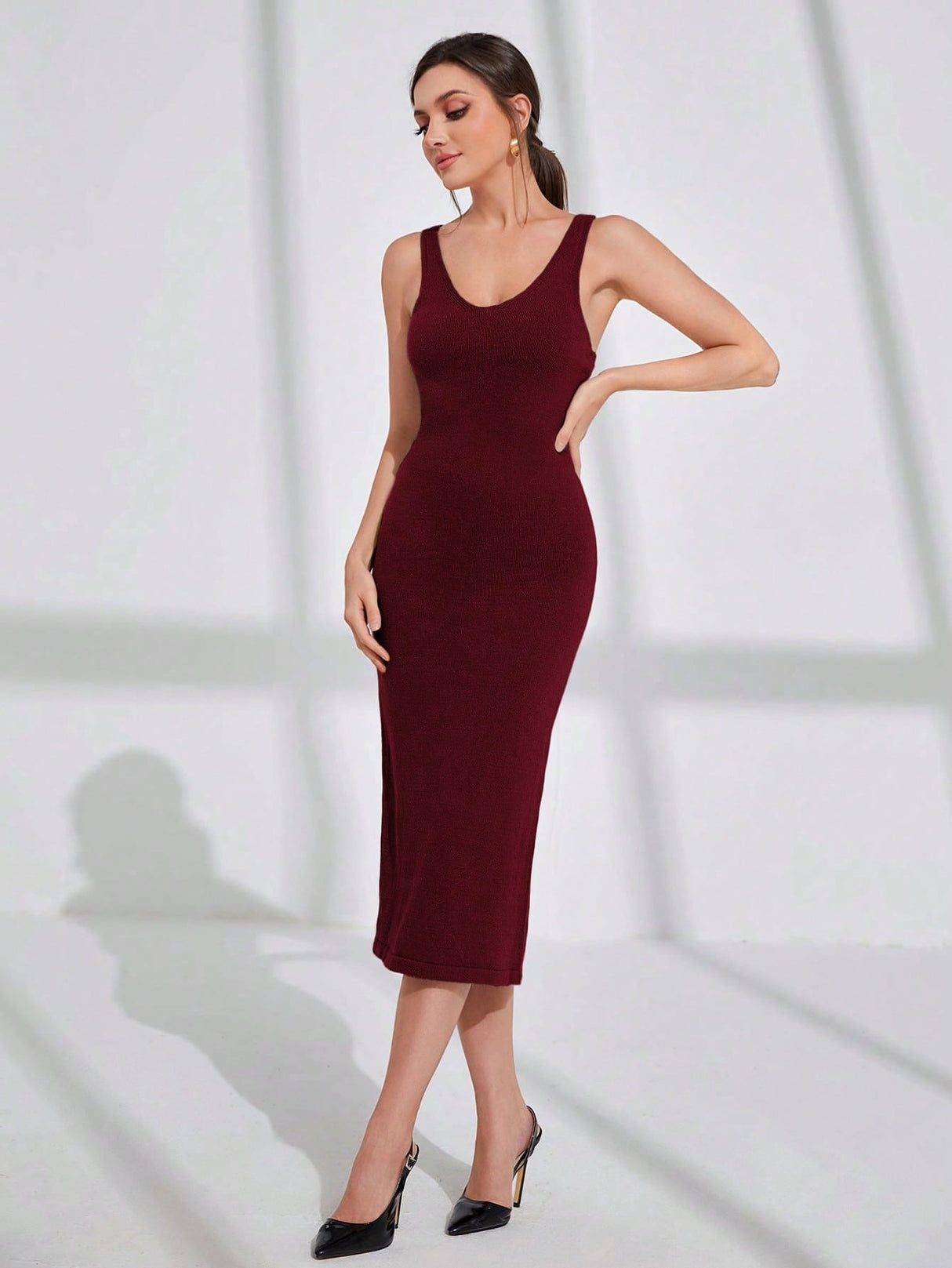 Buy SHEIN Modely Mock Neck Super Crop Sweater & Sweater Dress in Pakistan