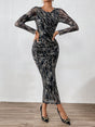 Buy SHEIN Priv̩ Allover Print Ruched Side Bodycon Dress in Pakistan