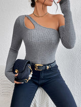 Buy SHEIN Privé Asymmetrical Neck Cut Out Sweater in Pakistan