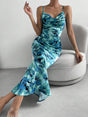 Buy SHEIN Priv̩ Floral Print Draped Collar Cami Dress in Pakistan