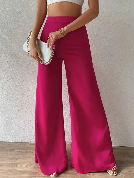 Buy SHEIN Priv̩ High Waist Wide Leg Pants in Pakistan