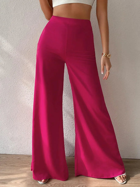 Buy SHEIN Priv̩ High Waist Wide Leg Pants in Pakistan