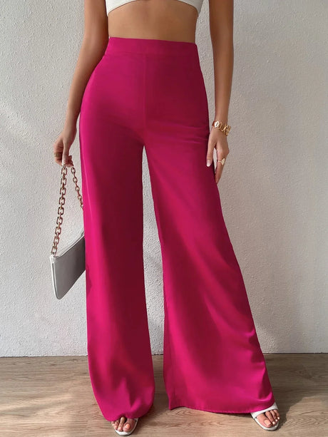 Buy SHEIN Priv̩ High Waist Wide Leg Pants in Pakistan