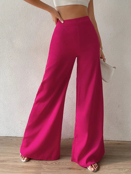Buy SHEIN Priv̩ High Waist Wide Leg Pants in Pakistan