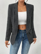 Buy SHEIN Priv̩ Plaid Print Shawl Collar Blazer in Pakistan
