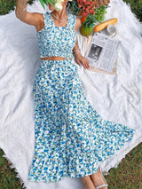Buy SHEIN Prive Small Floral Print Vacation 2 Piece Outfit in Pakistan