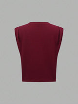 Buy SHEIN Prive Solid Color Twisted Knot Hem T-Shirt in Pakistan