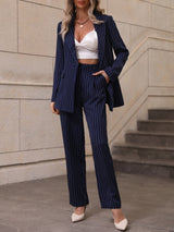 Buy SHEIN Privé Striped Print Blazer & Pants in Pakistan