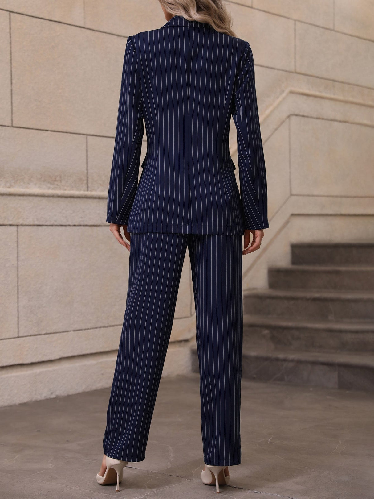 Buy SHEIN Privé Striped Print Blazer & Pants in Pakistan