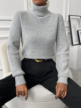Buy SHEIN Privé Turtleneck Ribbed Knit Turtleneck Sweater in Pakistan