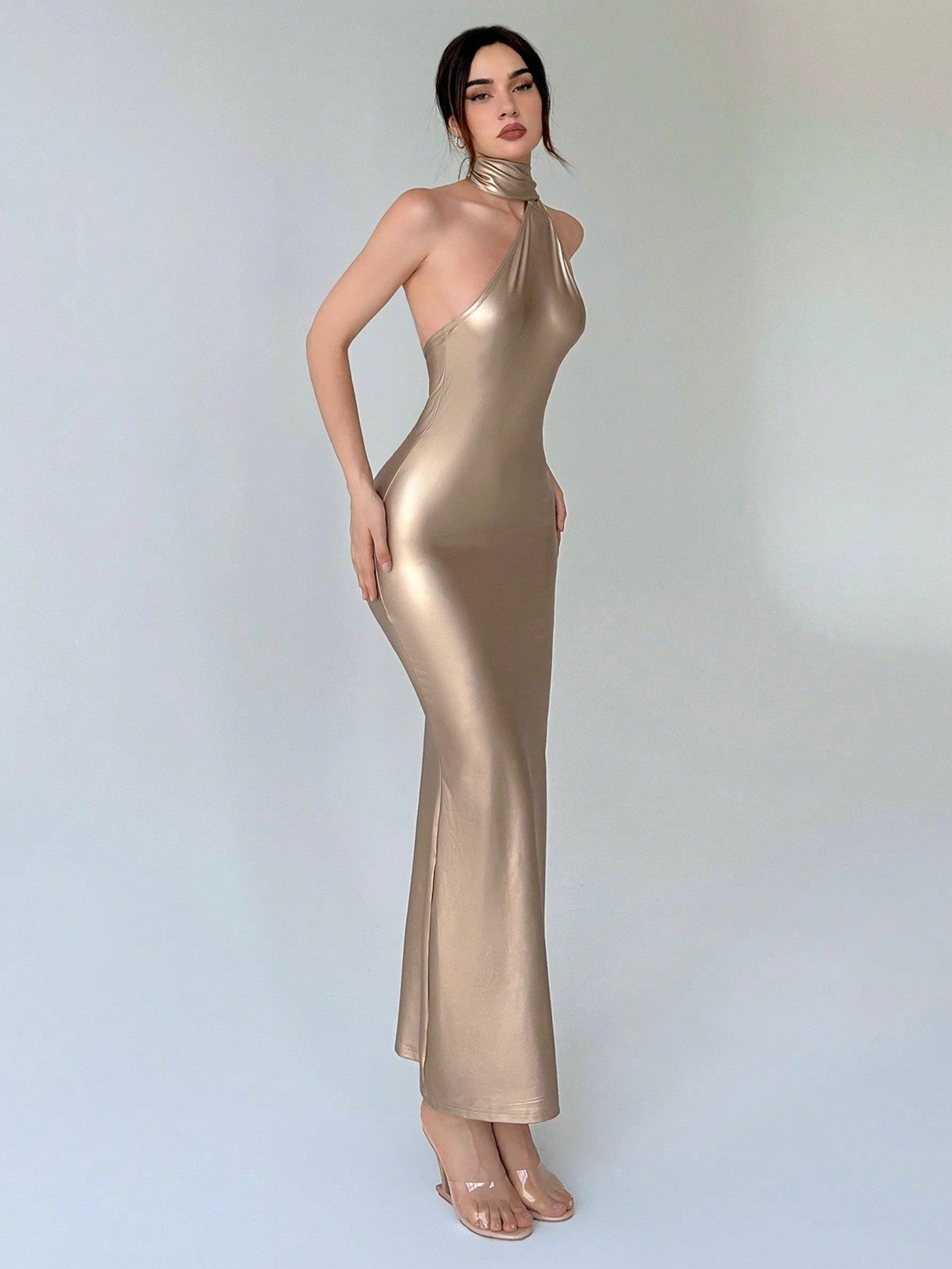 Buy SHEIN Priv̩ Women'S Glossy Backless Dress in Pakistan