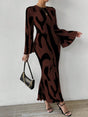 Buy SHEIN Priv̩ Women's Full Printed Bell Sleeve Dress in Pakistan
