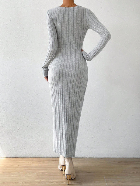 Buy SHEIN Priv̩ Women's Side Slit Twisted Knot Dress in Pakistan