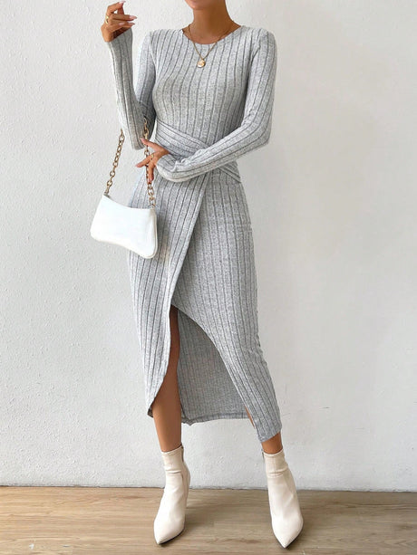 Buy SHEIN Priv̩ Women's Side Slit Twisted Knot Dress in Pakistan