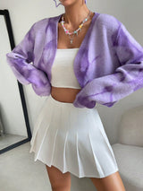 Buy SHEIN Qutie Heart Pattern Drop Shoulder Duster Cardigan in Pakistan