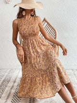 Buy SHEIN VCAY Ditsy Floral Print Ruffle Hem Dress in Pakistan