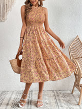 Buy SHEIN VCAY Ditsy Floral Print Ruffle Hem Dress in Pakistan