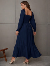 Buy SHEIN VCAY Square Neck Ruffle Hem Dress in Pakistan