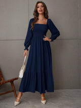 Buy SHEIN VCAY Square Neck Ruffle Hem Dress in Pakistan