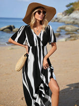 Buy SHEIN VCAY Women'S Colorblock Printed Summer Dress in Pakistan