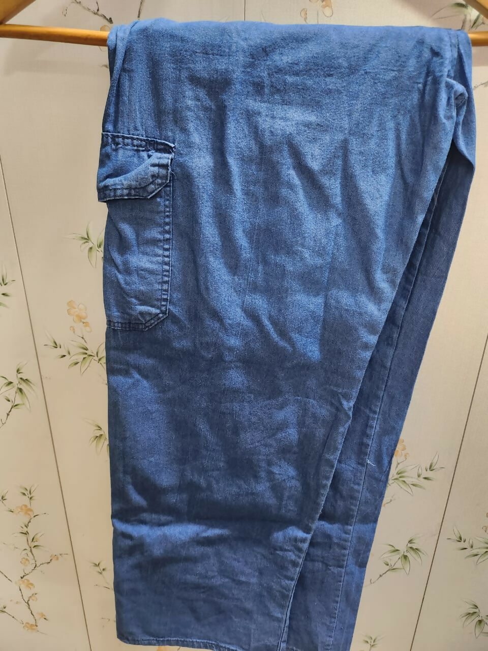 Denim Blue Cotton Cargo Pants | Women Bottoms & Pants | Brand New