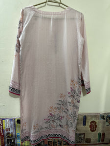 Nishat | Baby Pink Lawn Kurta | Women Branded Kurta | Preloved