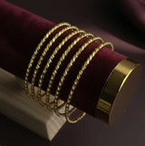 Luxury Twist Gold Bangles- set of 6 - ch123 | Women Jewelry | Bangles & bracelets | Brand New