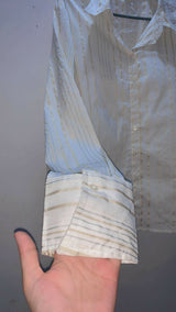 White and Golden Stylish Western Top | Women Tops & Shirts | Large | Preloved