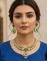 Flower tear drop necklace set-00018 | Women Jewelry | Brand New