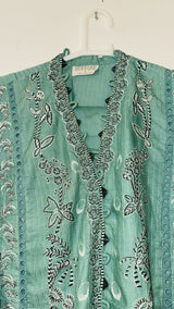 Sana Yasir | Women Branded Kurta | Medium | Teal Green | Preloved
